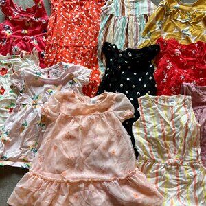 Bundle of 11 Carter's Summer Baby Girl Clothes (6-9 Months)